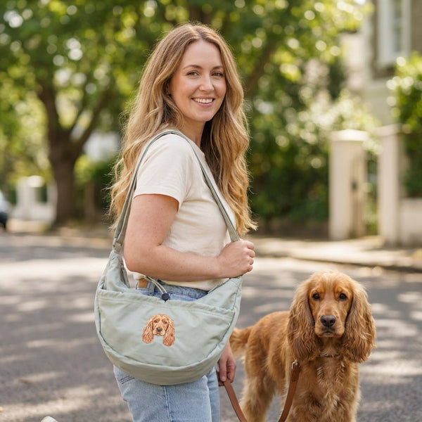Custom Embroidered Pet Portrait Cross Body Bag - Lucy and Lola Shop