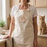 Embroidered Pet Portrait Canvas Apron