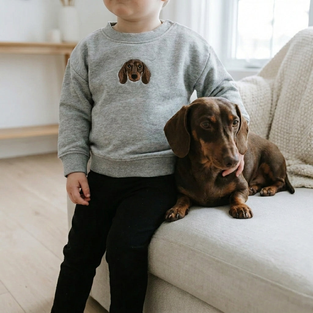 Embroidered Pet Portrait Baby Sweatshirt