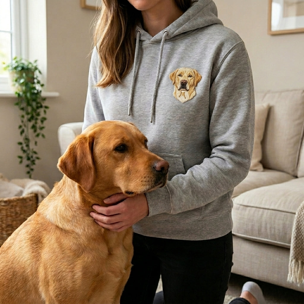 Embroidered Pet Portrait Hoodie Sweatshirt
