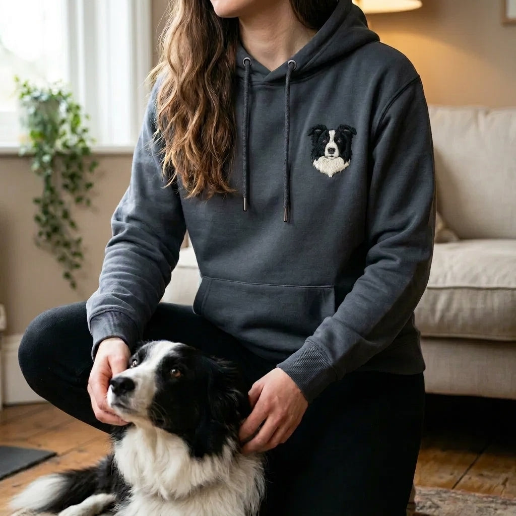 Embroidered Pet Portrait Hoodie Sweatshirt