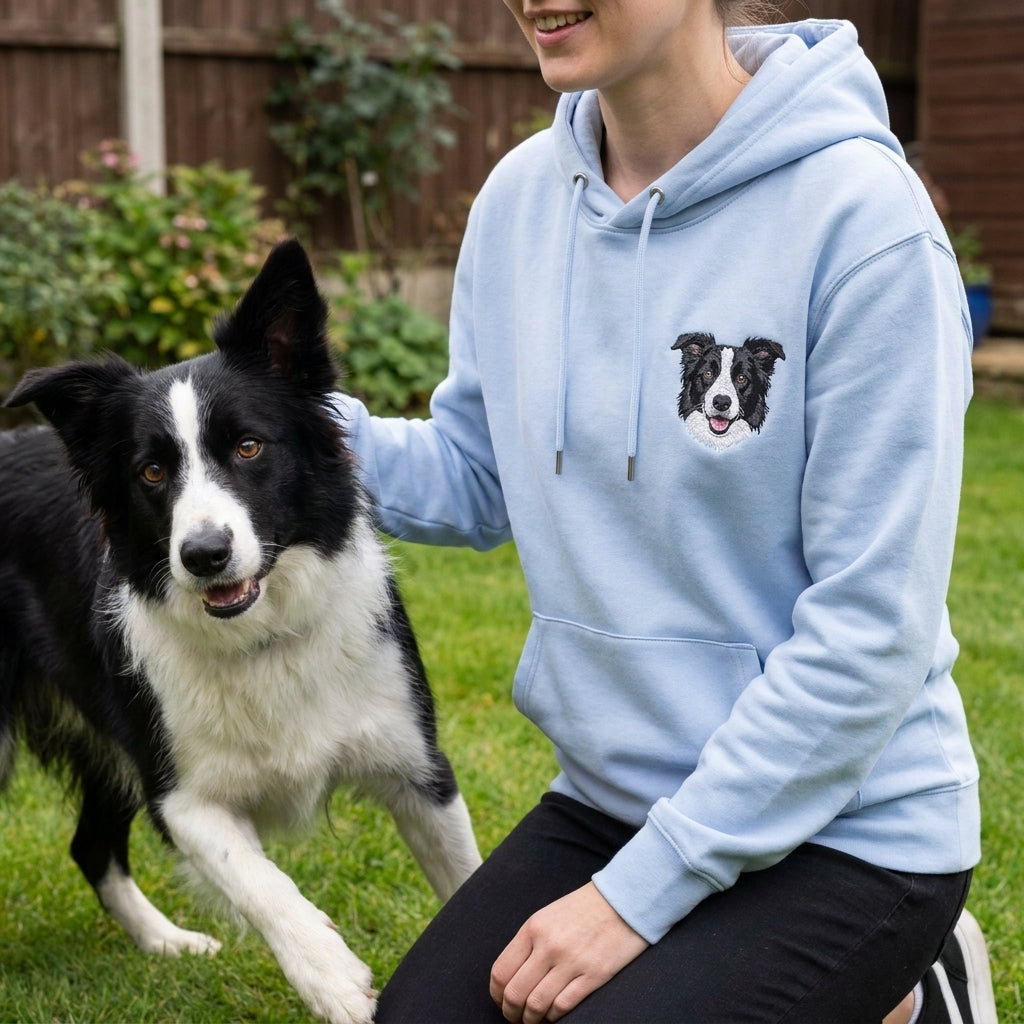 Embroidered Pet Portrait Hoodie Sweatshirt