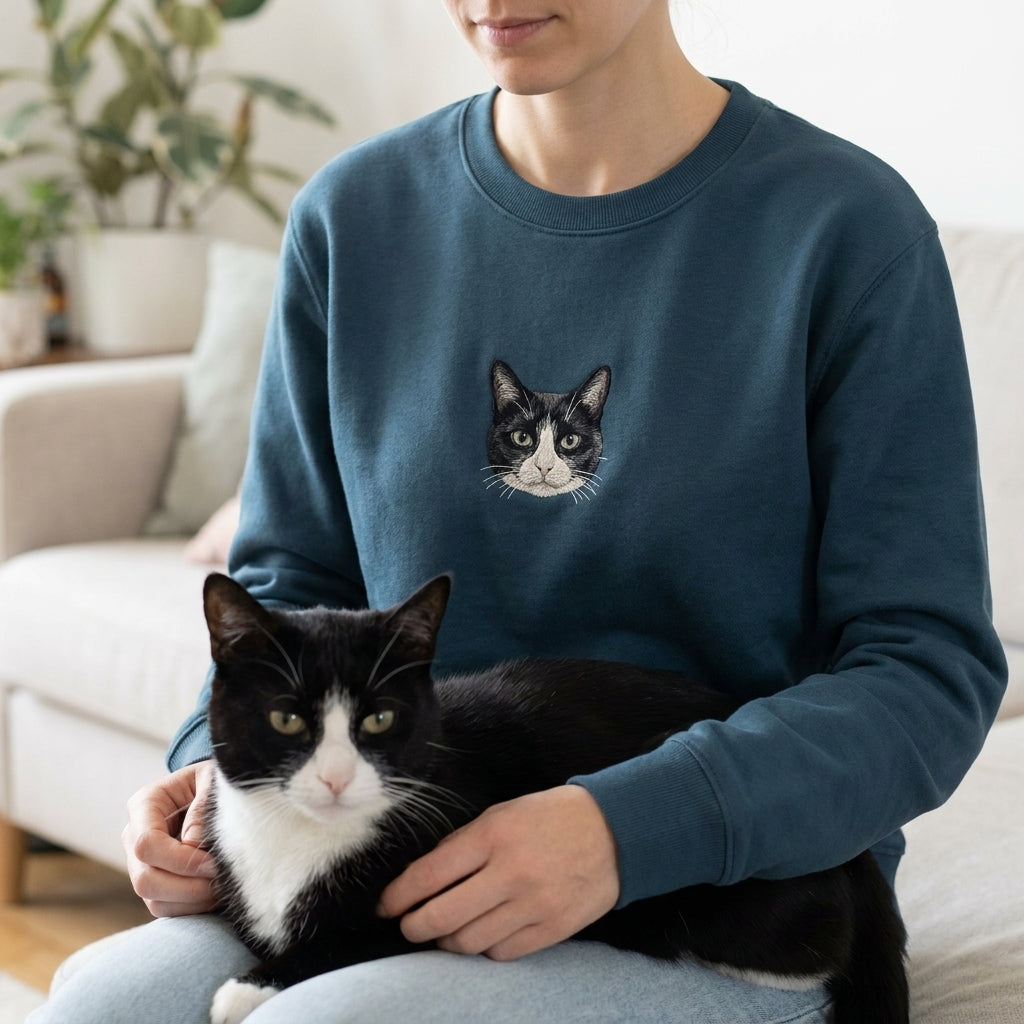 Embroidered Pet Portrait Sweatshirt