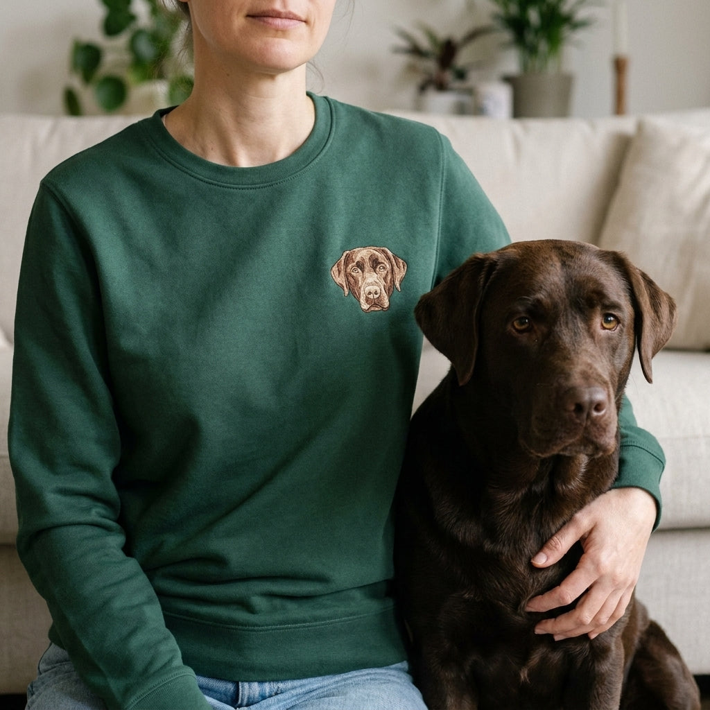 Embroidered Pet Portrait Sweatshirt