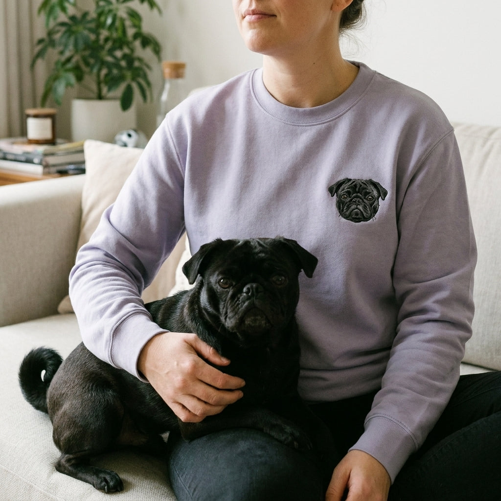 Embroidered Pet Portrait Sweatshirt