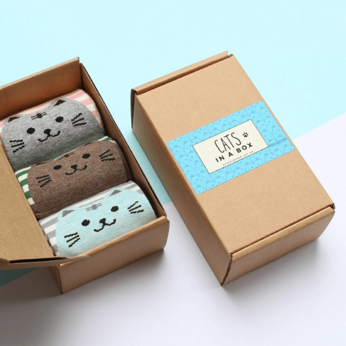 Cat Socks in a Box - Lucy and Lola Shop