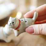 Ceramic Cat Salt and Pepper Shakers - Lucy and Lola Shop