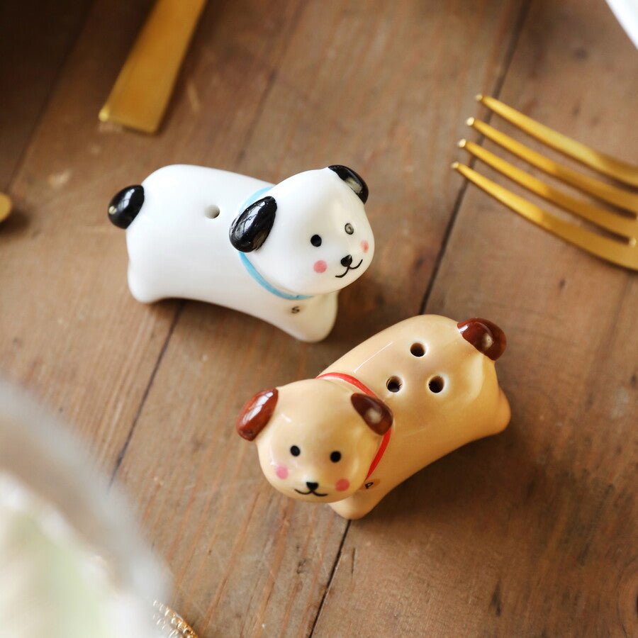 Ceramic Dog Salt and Pepper Shakers - Lucy and Lola Shop