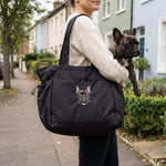 Custom Embroidered Pet Portrait Recycled Oversized Tote Bag - Lucy and Lola Shop