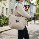 Custom Embroidered Pet Portrait Recycled Oversized Tote Bag - Lucy and Lola Shop