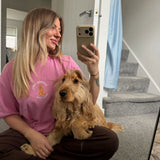 Custom Pet Portrait Printed Flower Garden T-shirt - Lucy and Lola Shop