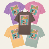 Custom Postcard Style Pet Portrait Printed Peak District T-shirt - Lucy and Lola Shop