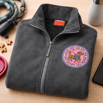 Embroidered Dog Walker Patch Polar Fleece Full - Zip Jacket - Lucy and Lola Shop