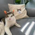 Embroidered Pet Portrait Canvas Cushion - Lucy and Lola Shop