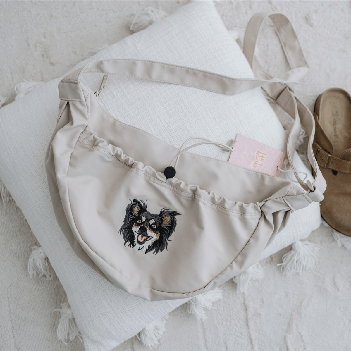 Embroidered Pet Portrait Cross Body Bag - Lucy and Lola Shop