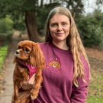 Embroidered Pet Portrait Hearts Organic Sweatshirt - Lucy and Lola Shop