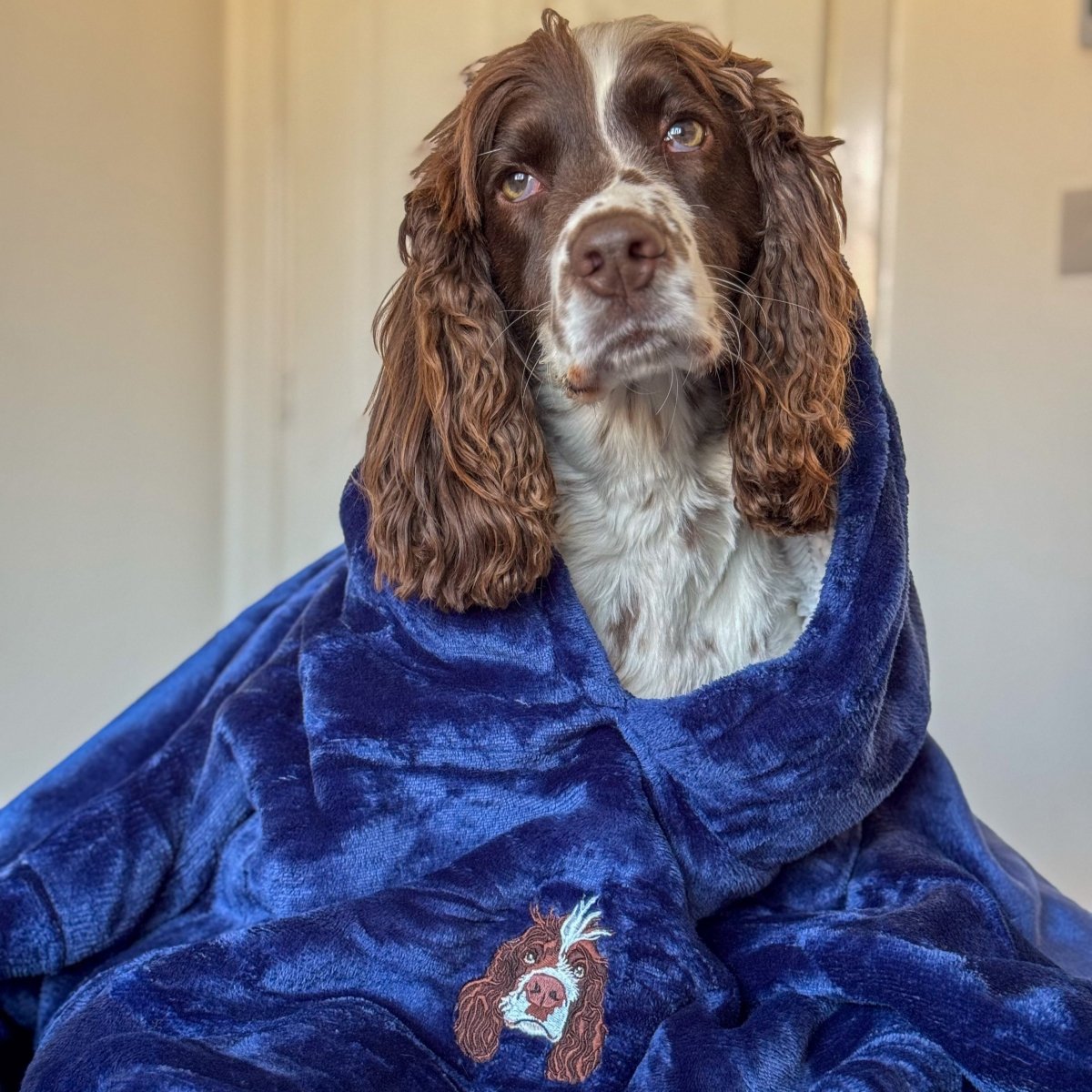 Embroidered Pet Portrait Hooded Blanket - Lucy and Lola Shop