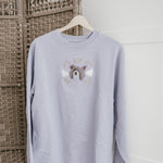 Embroidered Pet Portrait Organic Sweatshirt - Lucy and Lola Shopcustom pet embroidered sweatshirt