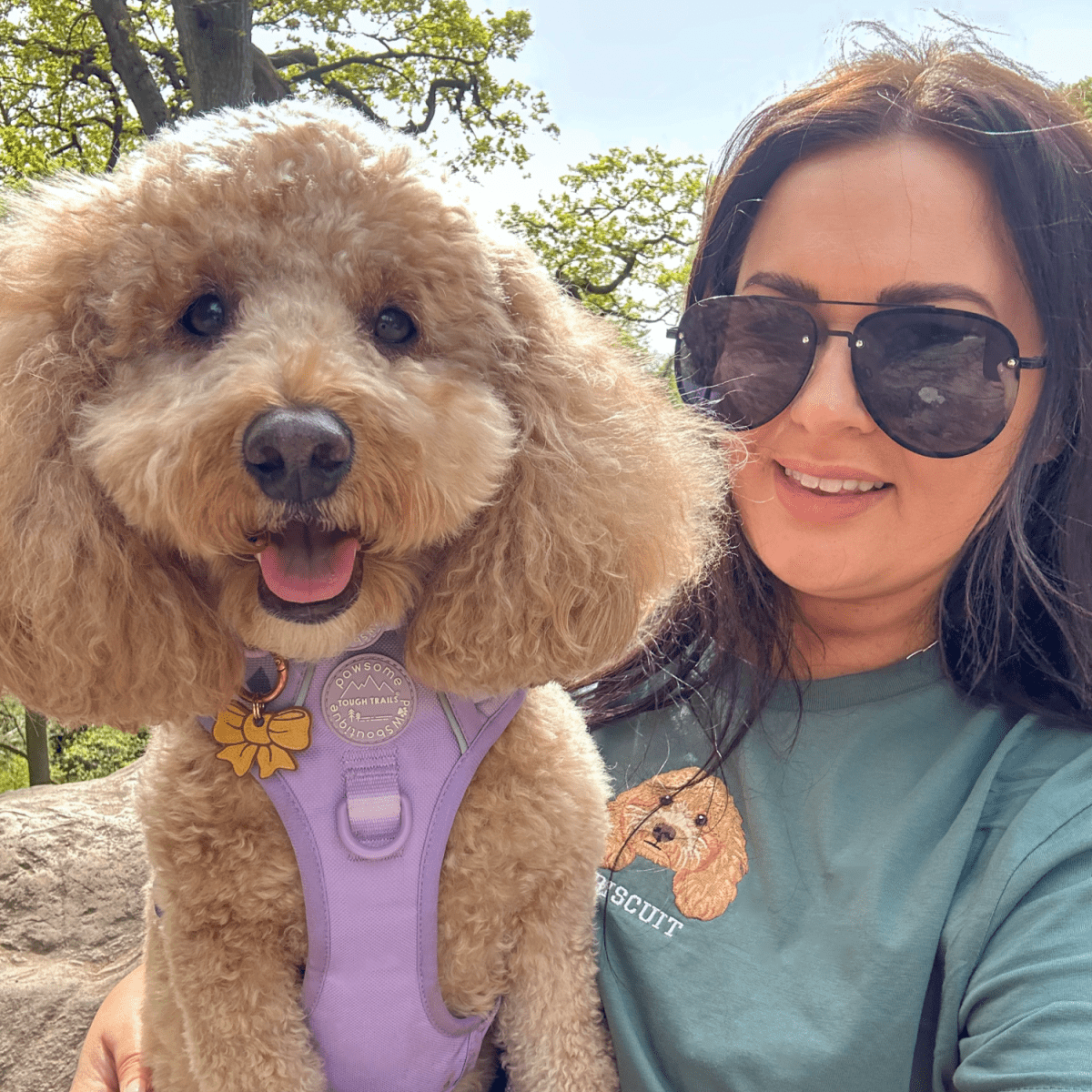 Embroidered Pet Portrait 100% Organic Cotton T-Shirt - Lucy and Lola Shop- Custom embroidered pet t shirt