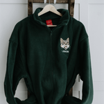 Embroidered Pet Portrait Polar Fleece Full - Zip Jacket - Lucy and Lola Shop