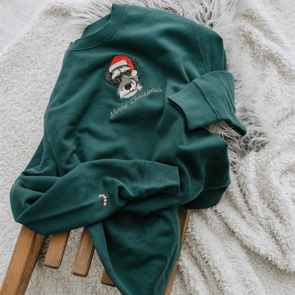 Embroidered Pet Portrait Christmas Jumper