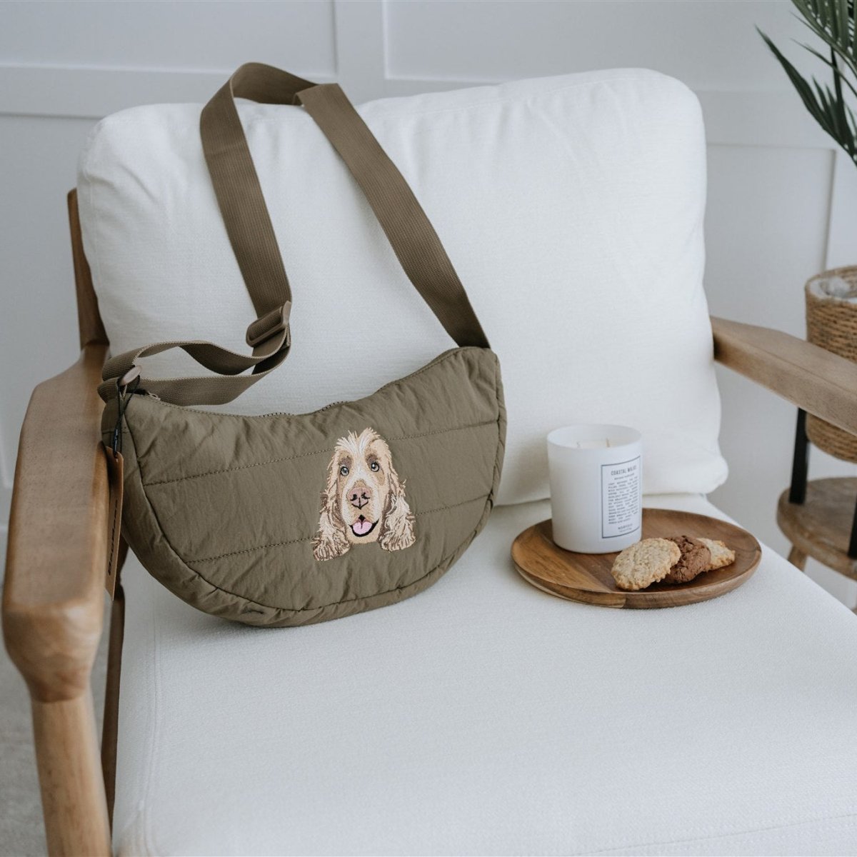 New In: Embroidered Pet Portrait Quilted Cross Body Bag - Lucy and Lola Shop