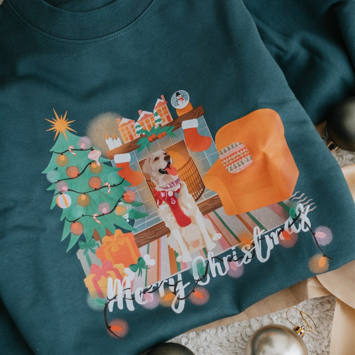 New: Printed Pet Portrait Organic Christmas Jumper! - Lucy and Lola Shop
