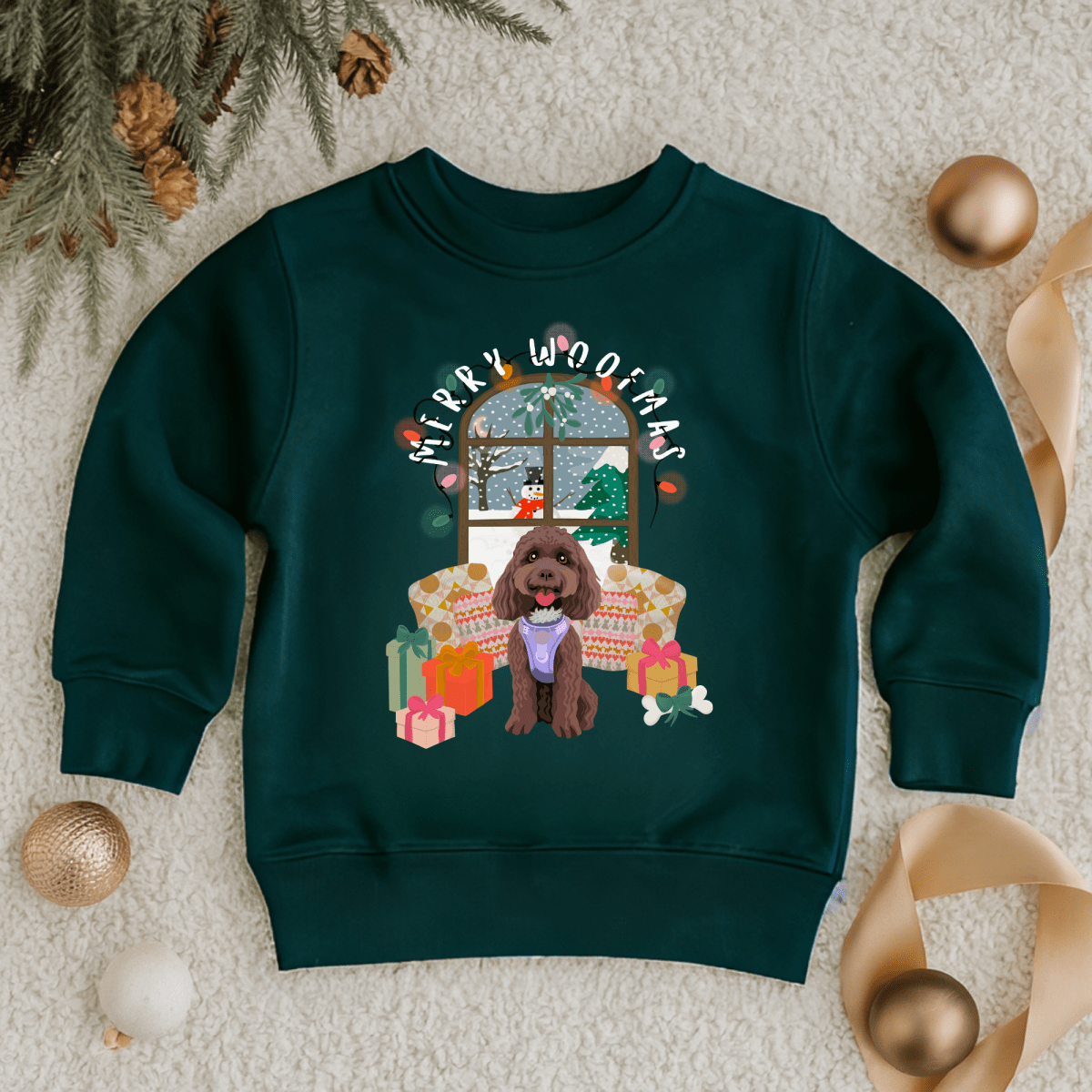 New: Printed Pet Portrait Organic Kids Christmas Jumper! - Lucy and Lola Shop