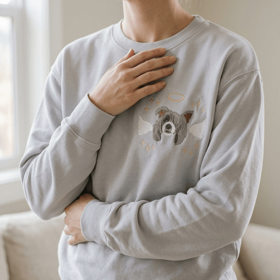 Pet Memorial Embroidered Sweatshirt - Lucy and Lola Shop