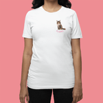 Printed Pet Portrait Flower Garden Organic T-Shirt - Lucy and Lola Shop