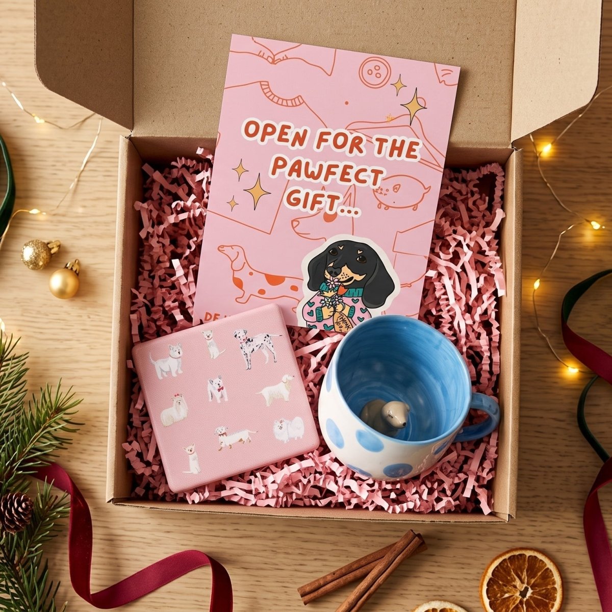 The Pawfect Gift Box, Pet Portrait Gift Card, Mug and Mirror - Lucy and Lola Shop