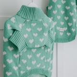 Teal Heart Knitted Dog Jumper or Cat Jumper - All Profits to the Dog's Trust - Lucy and Lola Shop